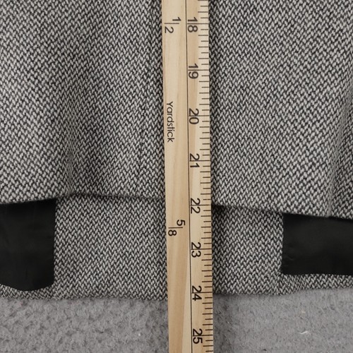Liz Claiborne Jacket Women's 8 Gray Wool Cashmere Herringbone Equestrian Fitted - Picture 12 of 15