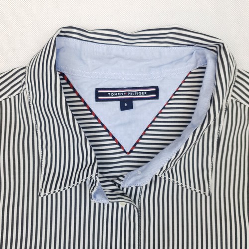 Tommy Hilfiger Womens Shirt Button-Up Size 6 UK 8 Basic Blue Relaxed Cotton - 第 6/12 張圖片