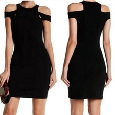 ALI & JAY Cold Shoulder Stretch Cocktail Dress Black XS LBD Date night Sexy