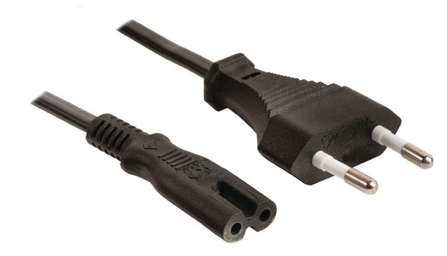 Cable de Alimentacion Corriente Ordenador portatil 2 hilos 1,5 Metros - Imagen 3 de 3