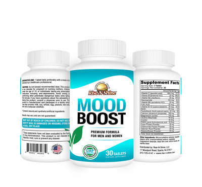 Mood Boost by Rise-N-Shine - Calm Stress Relief Valerian Chamomile Capsules