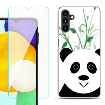 Case for Samsung Galaxy A13 5G, w/ Tempered Glass - Panda