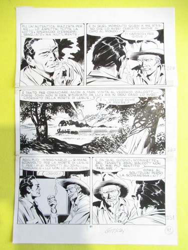 TEX # 299 PAG. 81 FUGA DA ANDERVILLE TAVOLA ORIGINALE TICCI ORIGINAL ART FIRMATA - Bild 8 von 12