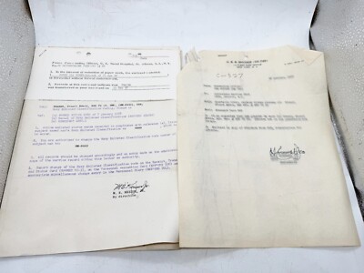 VINTAGE US NAVAL MARINE CORPS BRIEFE 1960 OFFIZIERE USS SNYDER HOSPITAL