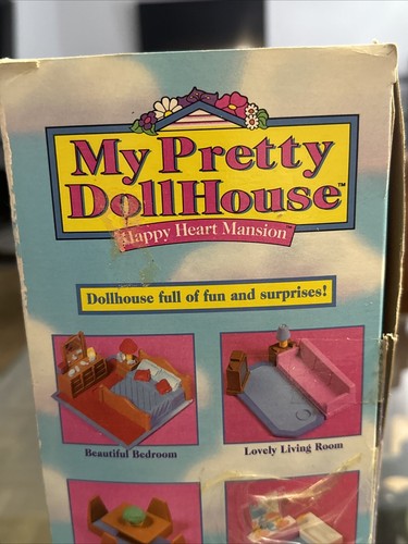 VINTAGE 1994 GALOOB MY NICE DOLLHOUSE HAPPY HEART MANSION 31660 NUOVO SIGILLATO scatola - Foto 12 di 23