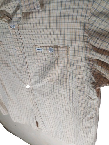 Polo Sport Ralph Lauren Knopfleiste Shirt extra groß Erwachsene karierte Tasche Herren - Bild 6 von 9