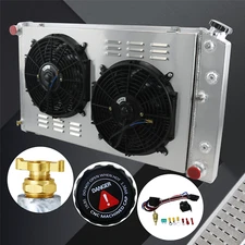 4 Row Radiator Shroud Fan For Chevy/GMC C/K TRUCK C10 C20 C30 K20 K30 73-1987