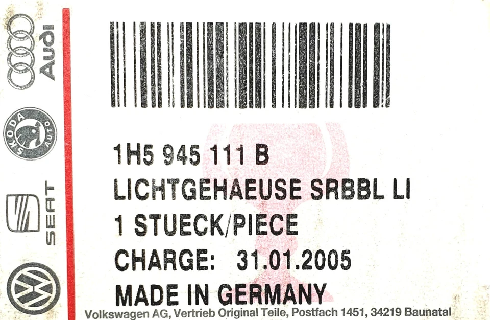 Faro Posteriore Sinistro Esterno Originale Volkswagen 1H5945111B VW Vento - Immagine 2 di 4