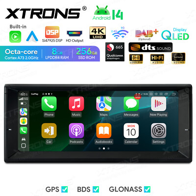 DSP 10.25'' QLED Carplay GPS Stereo Navi Android 14 8-Core 8+256GB For BMW E39 M5