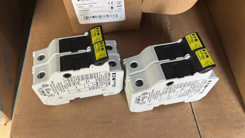 Eaton Bussmann CHPV2U Fuse Module, 2 Pole, 30 A, 1 kVDC - 2PK - BRAND NEW Foto 3 de 4