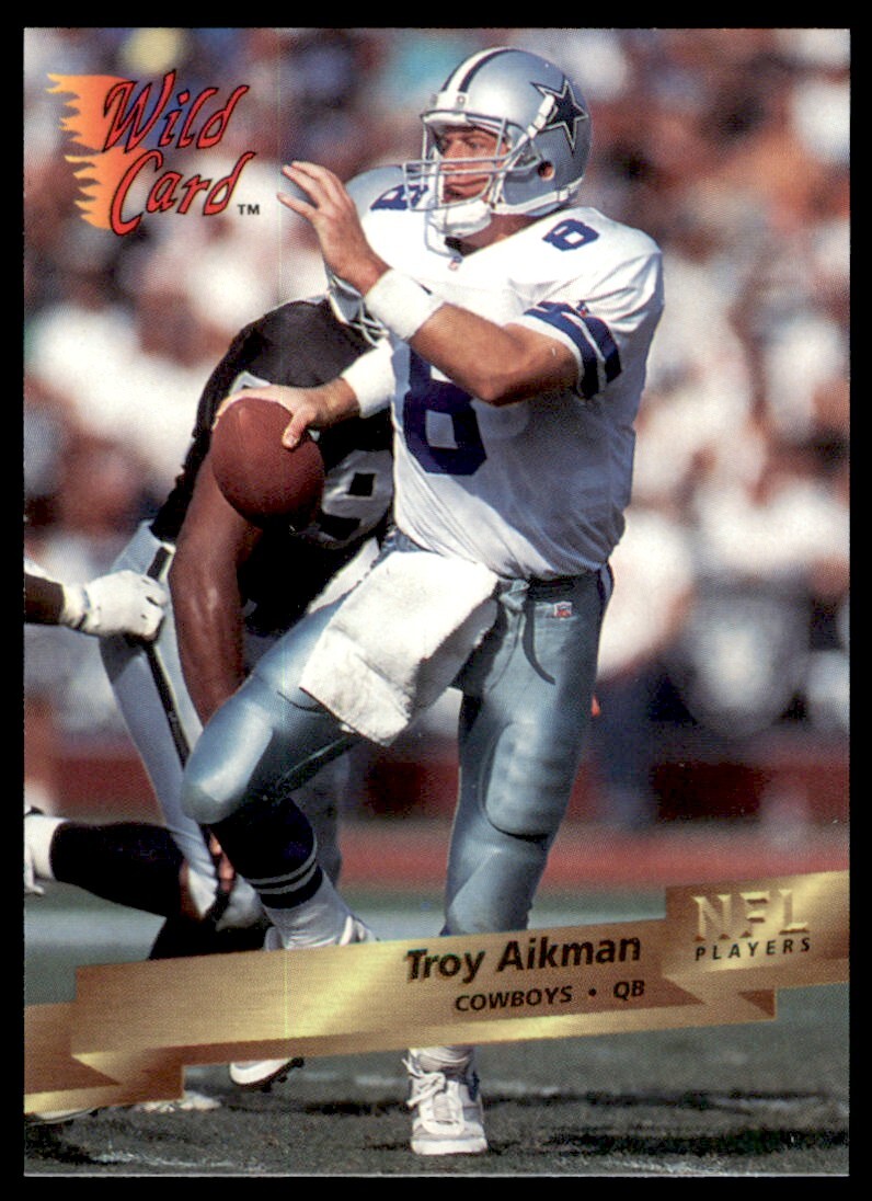 1993 Wild Card Football Troy Aikman Dallas Cowboys #86 | eBay