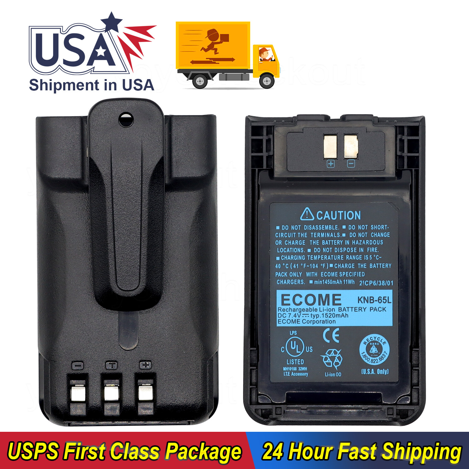 New KNB65L Battery For KENWOOD THK20A THK20E THK40A THK40E KNB63L