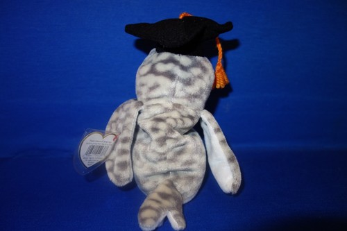 TY Beanie Babies Wiser 1999 Graduation Owl 8" Plush - Imagen 3 de 4