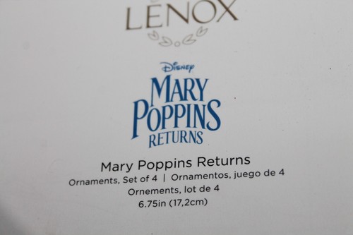 Lenox Disney Mary Poppins Returns 4-piece Porcelain Ornament Set NEW In Box $200 - Picture 5 of 6