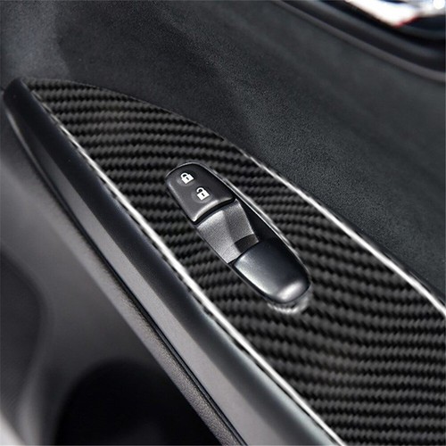 4X Carbon Fiber Door Window Lift Console Cover Trim For Nissan Sentra 2013-2019 - Picture 11 of 20