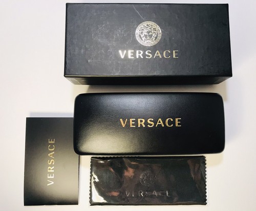 Gafas de sol Versace estuche rígido negro con paño de limpieza en caja tamaño mediano - Imagen 5 de 12