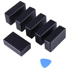 6pcs Black  Project Boxes ABS Plastic Electrical Project Case Power Junction Box