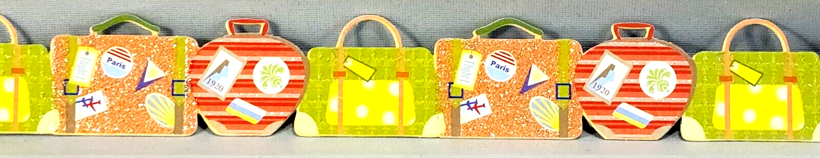 Luggage Suitcases Vacation Glitter Accents  K&Company 12