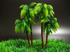 2 Plastic Palm Trees Toys 6'' Miniatures Plant for Decor Dollhouse, Toy Soldier