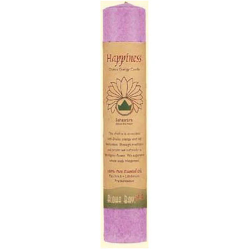 Chakra Pillar Candle Happiness Violet 1 Count By Aloha Bay