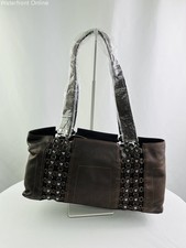 Maxx New York Brown Leather Double Handle Shoulder Bag NWT