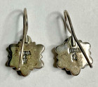 Sterling Silver 925 Flower Design Oval & Round Amethyst Dangle Earrings 5.1 Gram — photo 3