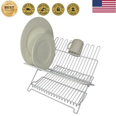 1483 Junior Folding Dish Rack, White