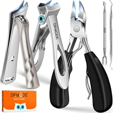 Toenail Clippers for Seniors Thick Toenails, Heavy Duty Large Toe Nail Clippe...