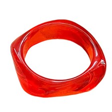 Colorful Resin Irregular Bangle Bracelet Acrylic Acetate Mottled Wide Chunk - 05