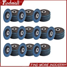 Findmall 100 Pcs 4.5'' 60 Grit T29 Flap Disc Premium Zirconia Sanding Grinding