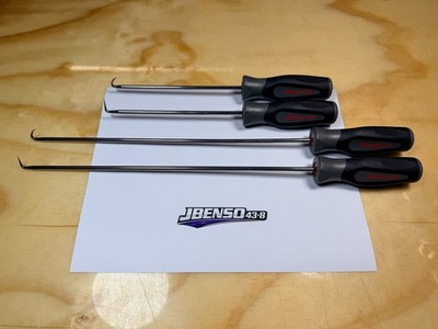 Snap-on Tools NEW DARK TITANIUM 4pc Soft Grip Heavy-Duty Pick Set SGLASH1204BDT
