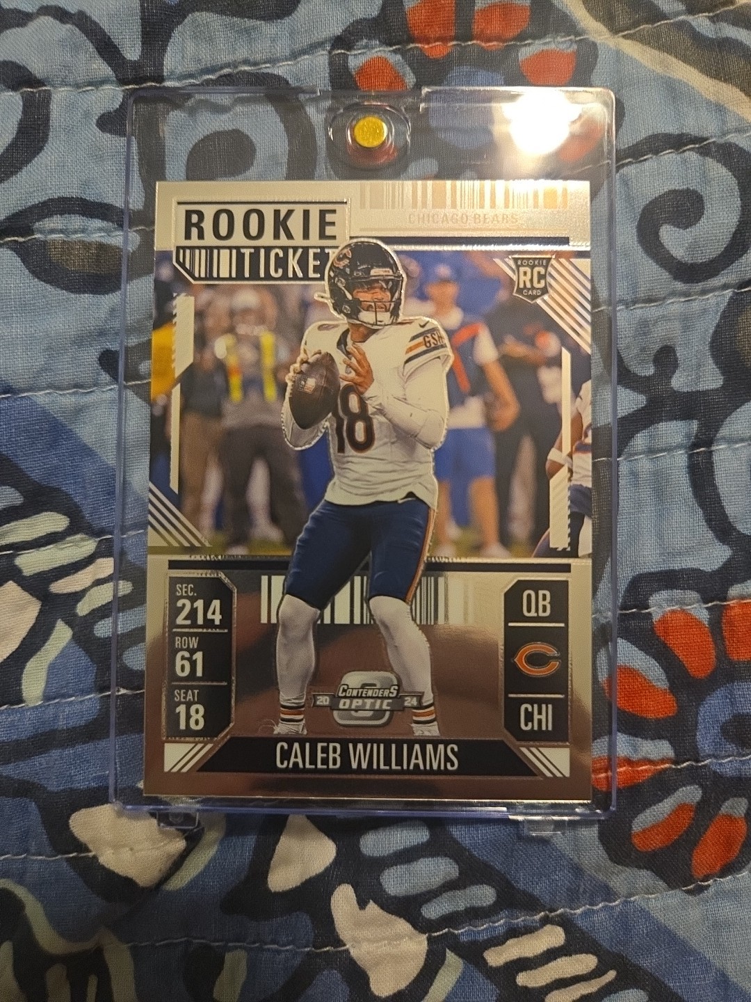 2024 Panini Contenders Optic Rookie Ticket Caleb Williams #68 Silver Prizm (RC)