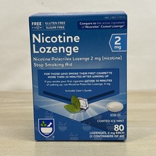 Rite Aid 2mg Coated Ice Mint Nicotine Lozenge 80ct Exp 1/2026