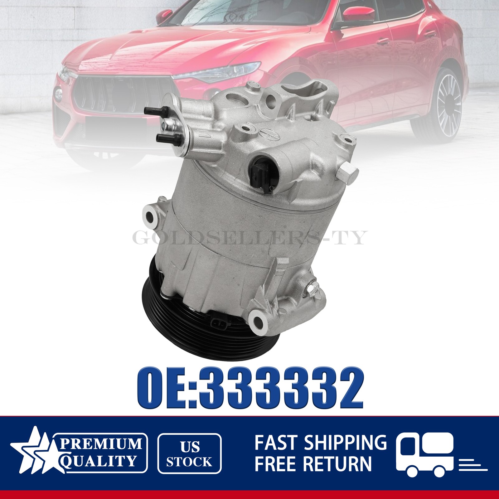 Maserati Ghibli Compressor with bracket P/N 333332