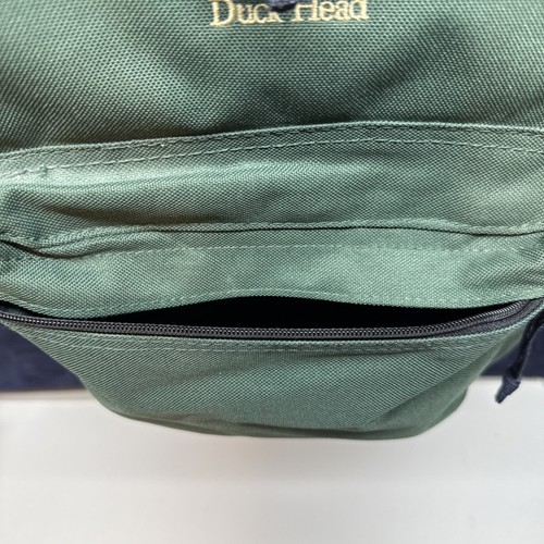 Vintage 90er Duck Head Rucksack Tasche grün und schwarz - Bild 4 von 10