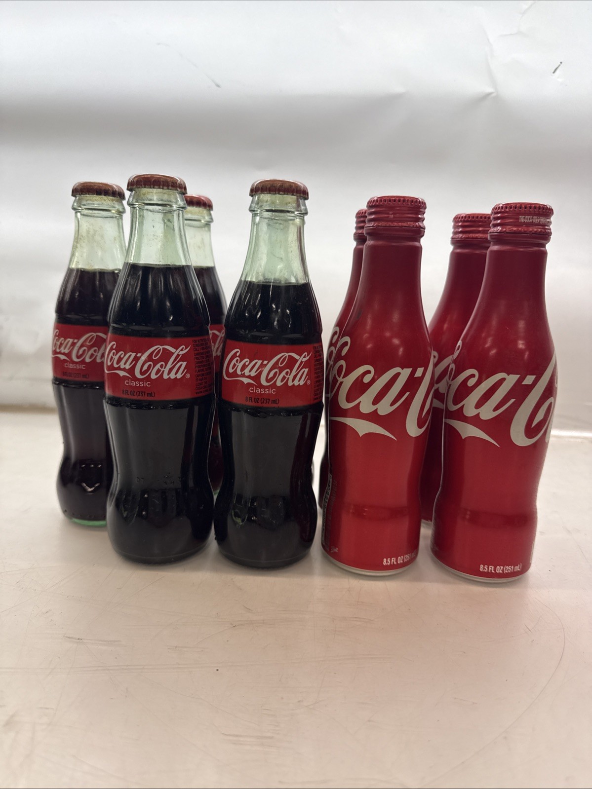 Lot Of 9 Vintage Coca-Cola Bottles
