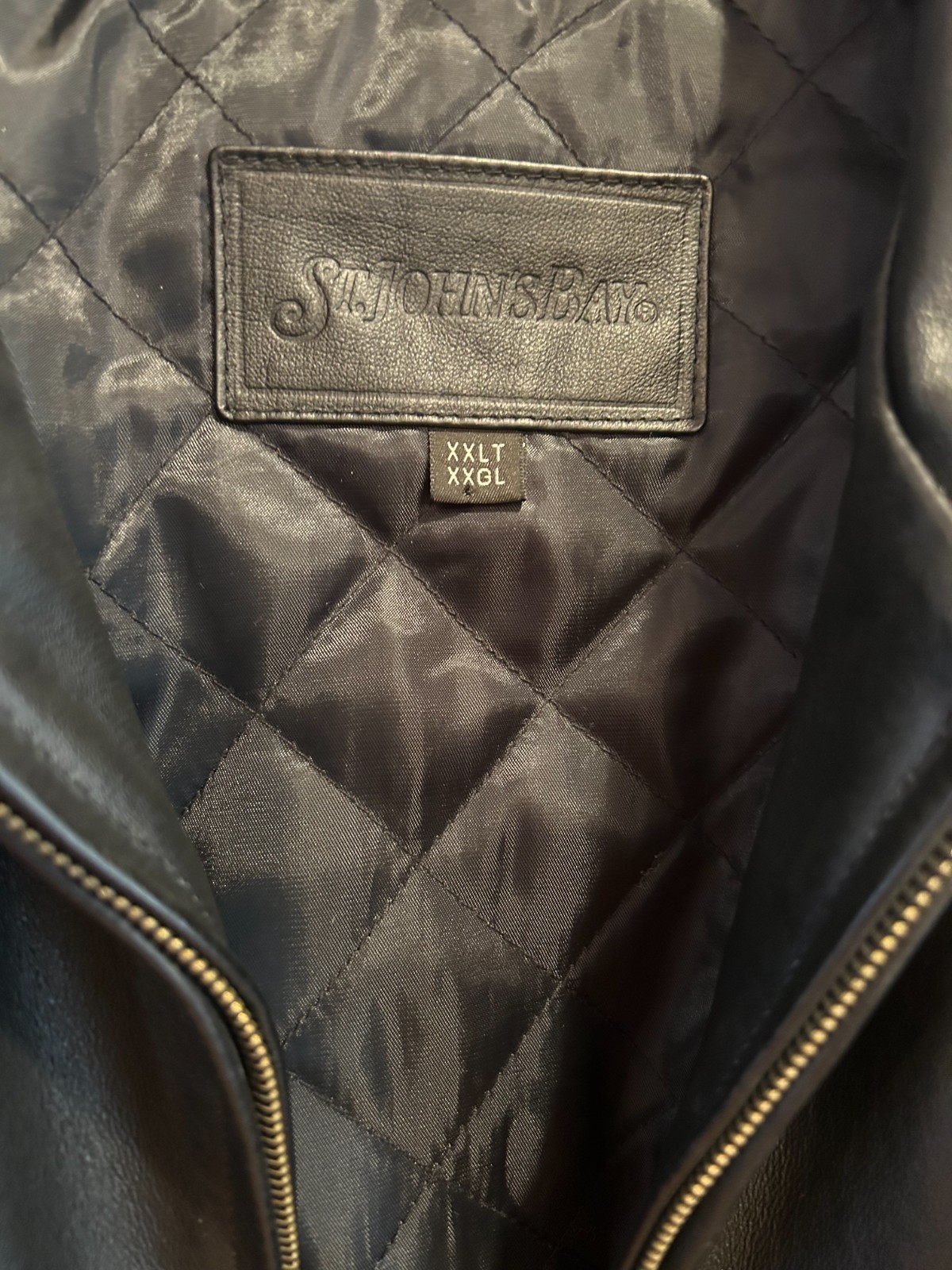 St. Johns Bay Mens Leather Jacket XXLT