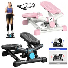 MERACH 2-in-1 Stepper für Zuhause Leise Mini...