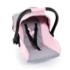 Bayer Design 67933AA Toy, Car Seat 16.53 x 12.99 x 14.56 inches, Grey,pink