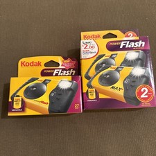 Lot 2 Kodak Power Flash- Single Use Disposable Cameras - 27- EXP 2006 Brand New