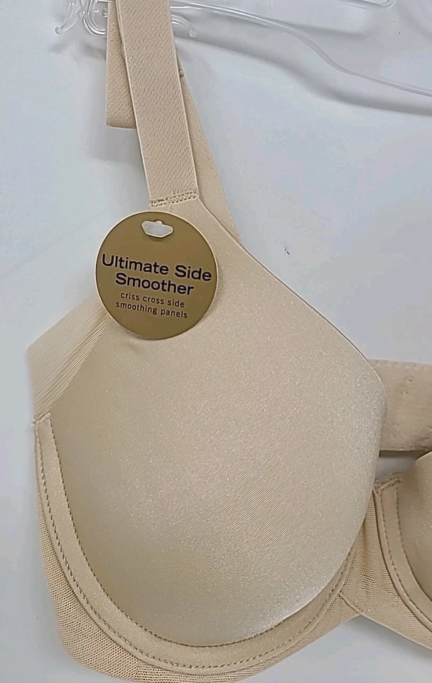 Wacoal Full Figure Ultimate Side Smoother Contour Bra 30 C Beige Size 30C NWT - Image 4 of 4
