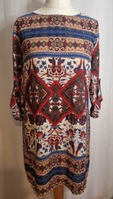 AZARA PARIS ladies multi boho tunic dress size XL (A1510/11)