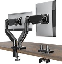 Dual Monitor Stand Adjustable Desk Mount Full Motion VESA 75x75/100x100 Clamp