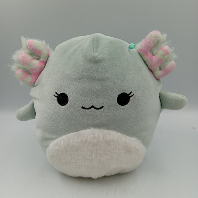 Squishmallows Official Sealife Chasmen the Axolotl with Furry Belly 7.5-inch .up