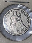 1856 P Seated Liberty Silver Half Dime F/VF Condition