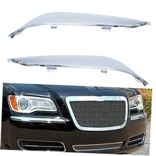  Front Bumper Molding Chrome Trim Set L & R Replacement for 2011 2012 2013 
