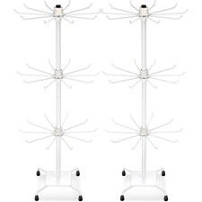 Rotating Display Stand with Hooks 2 Pack Jewelry Rack for Earrings Necklace
