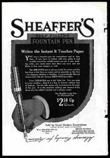 1918 Ad Sheaffers Self Filling Fountain Pen and Waltham Watch Co. Why Italy Came