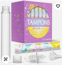 Hidden Alcohol Flasks 12 Pack - Tampon Design for Events & Festivals