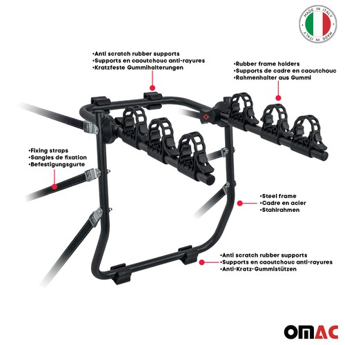 Bike Racks 3 Bike Carrier Hitch Mount for Ford Escape 2020-2024 Black - Bild 2 von 11